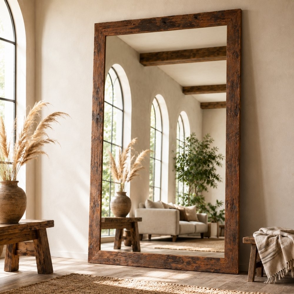 Spiegel KING-XXL ca.170x260cm recyceltes Teak Wandspiegel