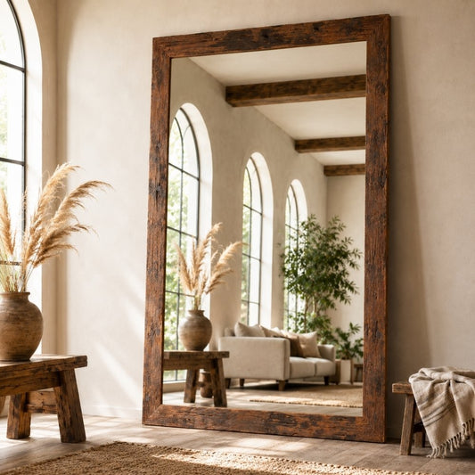 Spiegel KING-XXL ca.170x260cm recyceltes Teak Wandspiegel
