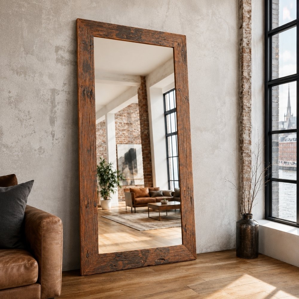 Spiegel KING-XXL ca.170x260cm recyceltes Teak Wandspiegel