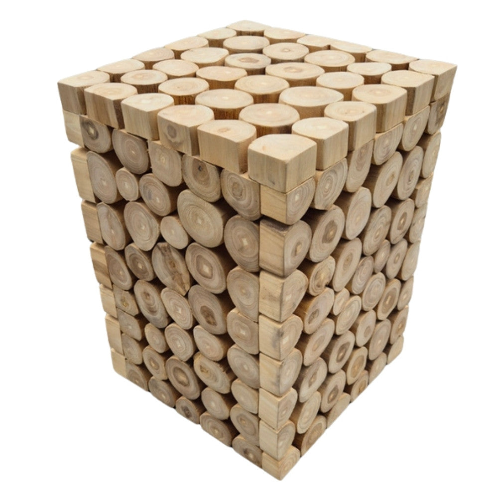 Beistelltisch NICO Teakholz nachhaltig Holztisch 45cm Nachttisch
