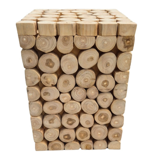Beistelltisch NICO Teakholz nachhaltig Holztisch 45cm Nachttisch