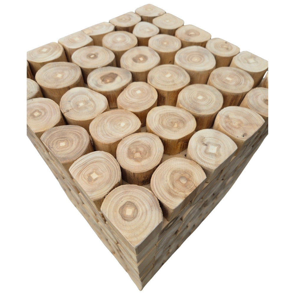 Beistelltisch NICO Teakholz nachhaltig Holztisch 45cm Nachttisch