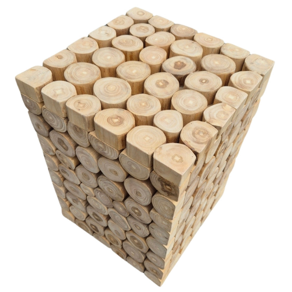 Beistelltisch NICO Teakholz nachhaltig Holztisch 45cm Nachttisch