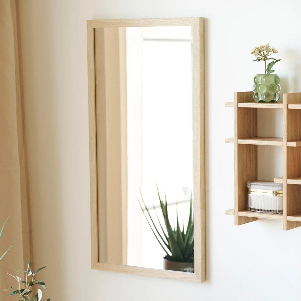 Eleganter Spiegel ARIZONA 75x45cm Wandspiegel natural Holzrahmen