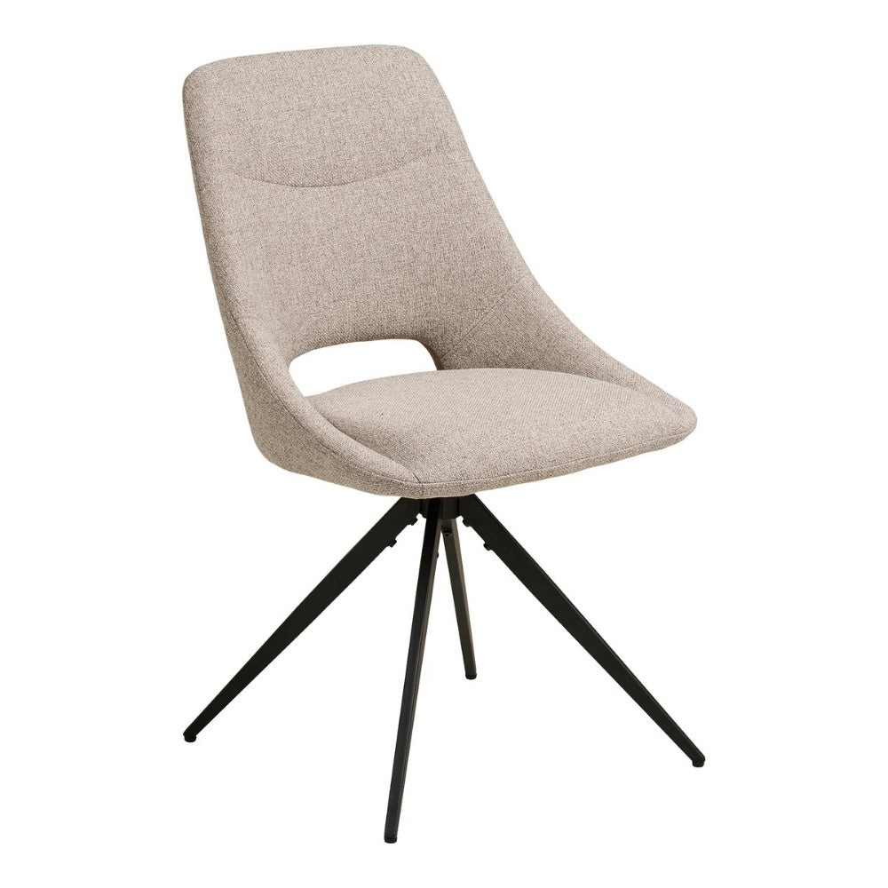 Scandi Drehstuhl NORDA Sand – Esszimmerstuhl 2er Set