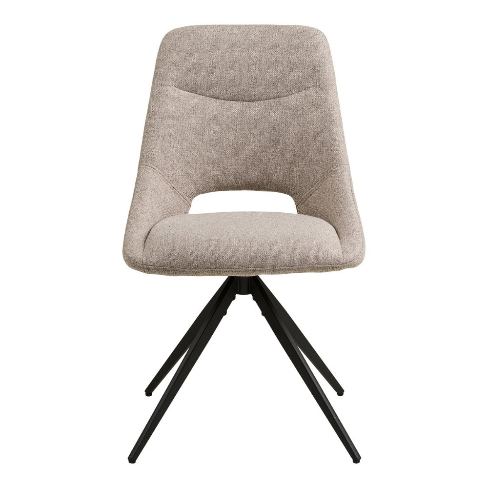 Scandi Drehstuhl NORDA Sand – Esszimmerstuhl 2er Set