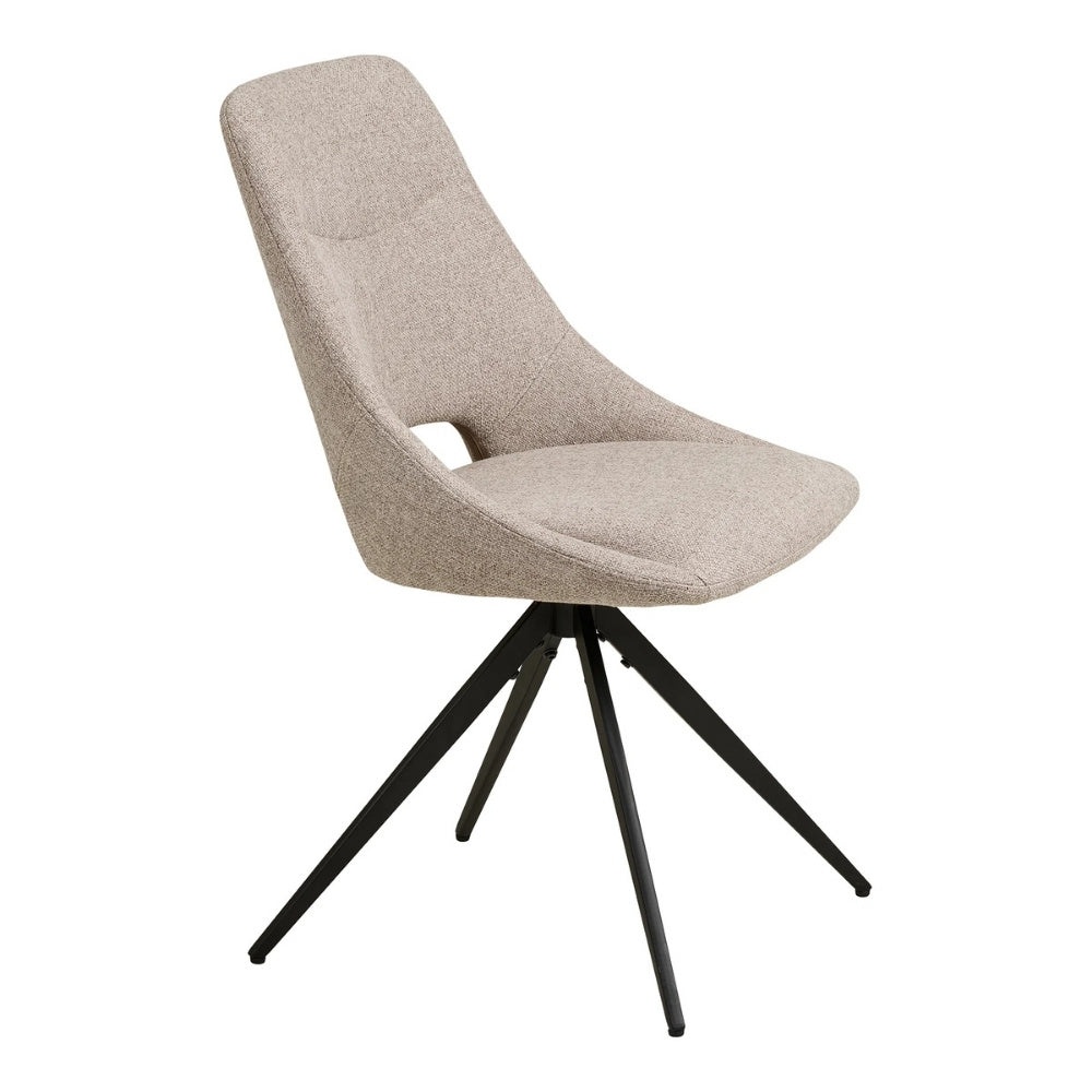 Scandi Drehstuhl NORDA Sand – Esszimmerstuhl 2er Set