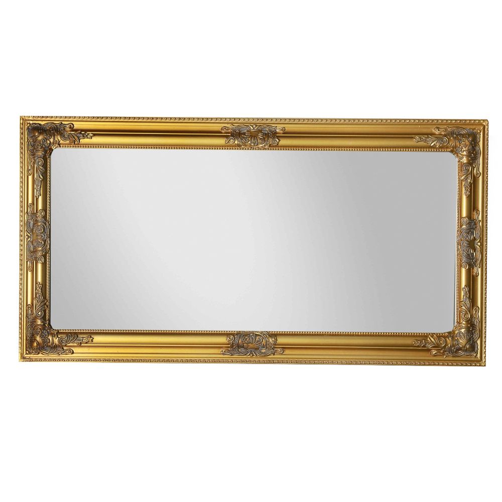 Eleganter Barock Spiegel BESSA 120x60cm gold-antik Holzrahmen