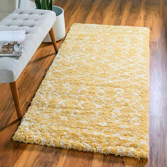 Teppich MARA Shaggy Läufer Vanille 80x305 cm