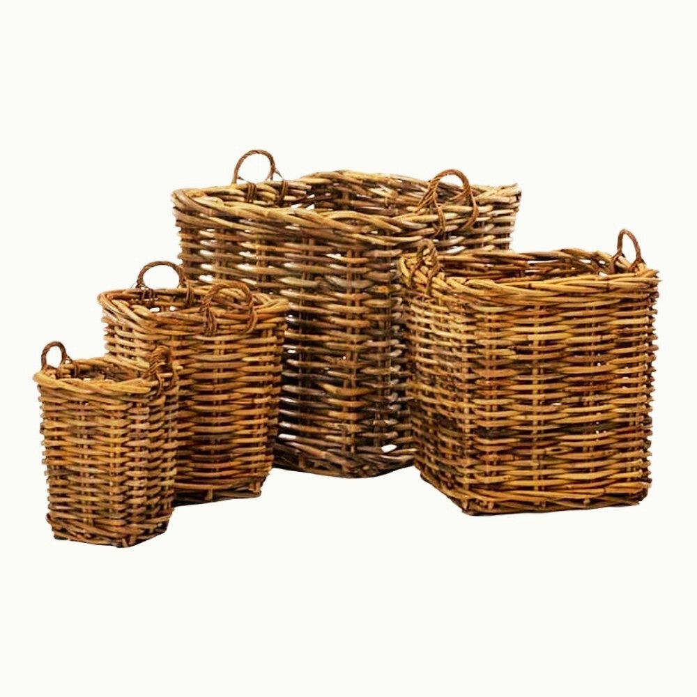 Dickes CL Rattan Korb CESTINO natural ca.35x40cm Griffe Pflanzkorb