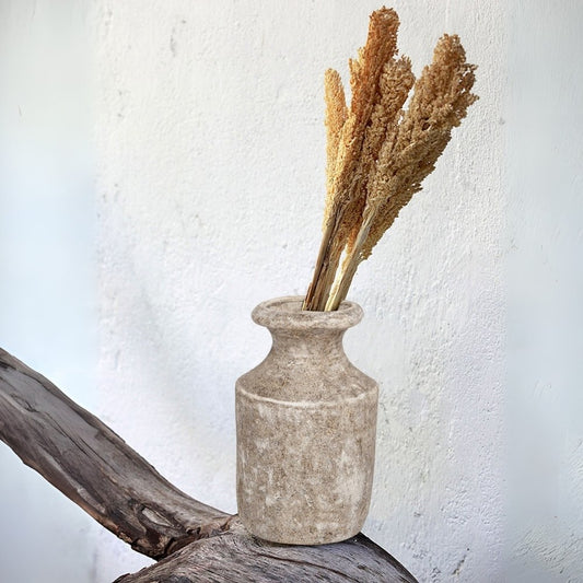 Deko-Vase OREOL Antik-Creme-Washed ca. H29cm