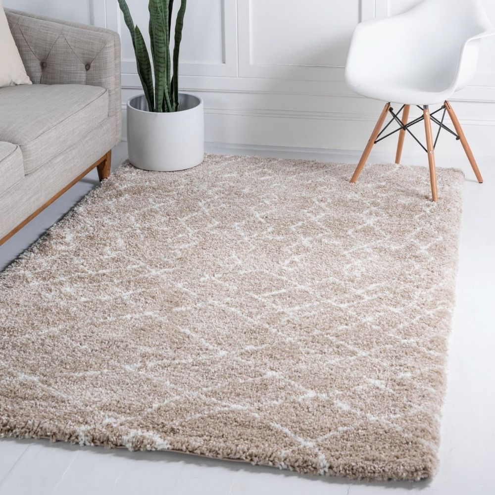Teppich MARA Shaggy Rechteckig Braun diverse Größen