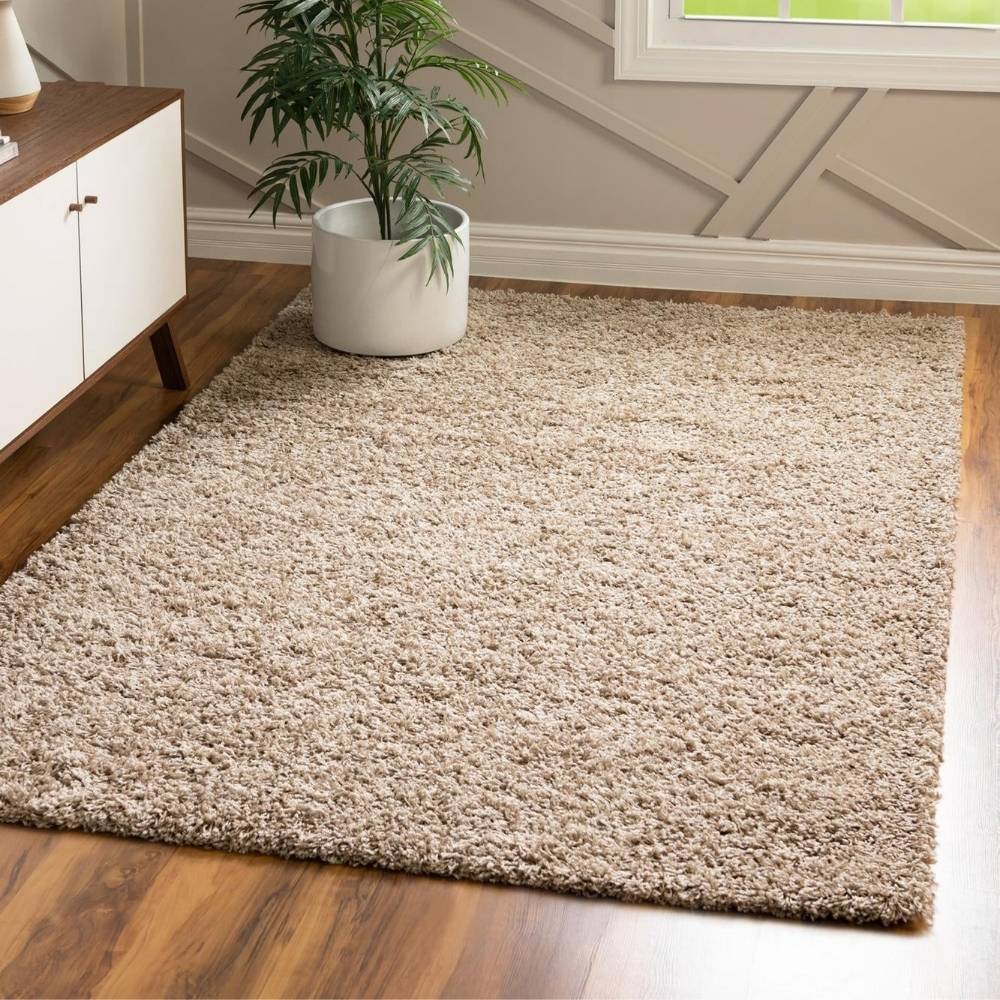 Teppich HIGH-FLOR Rechteckig Braungrau diverse Größen