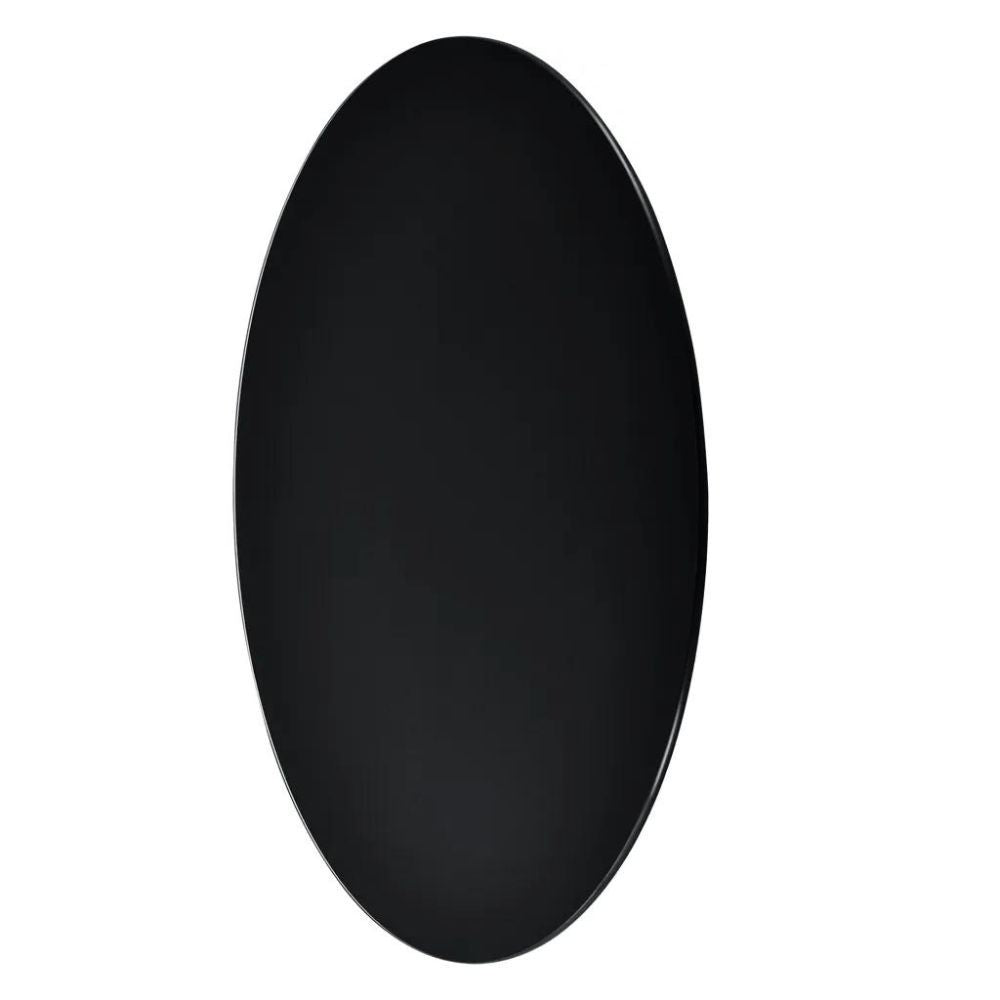 Glasplatte TERRY 80cm schwarz 8mm rund gehärtetes Glas