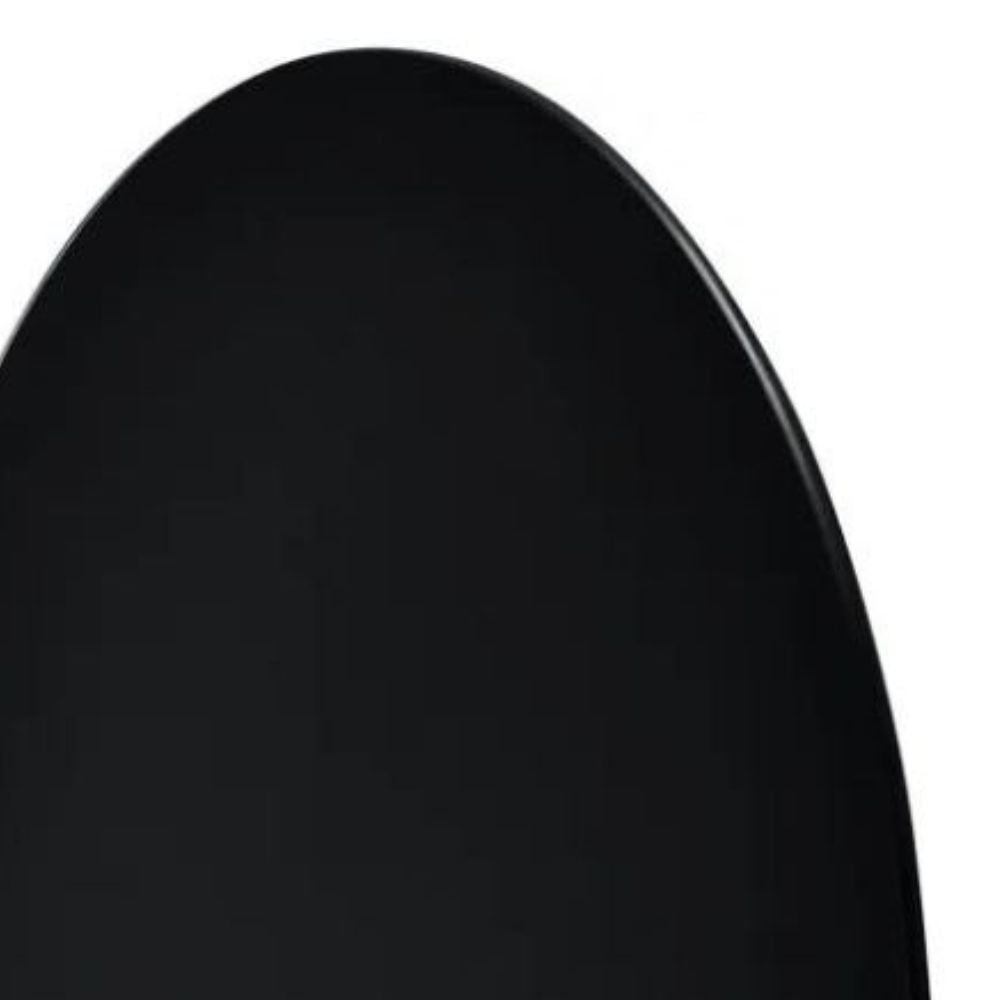 Glasplatte TERRY 90cm schwarz 8mm rund gehärtetes Glas