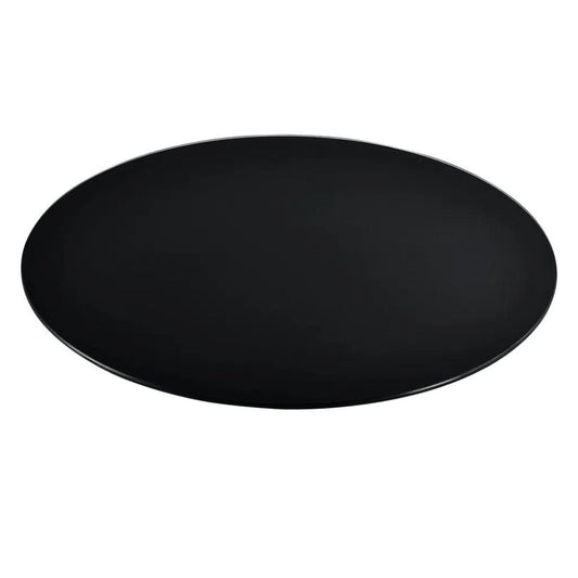 Glasplatte TERRY 100cm schwarz 8mm rund gehärtetes Glas