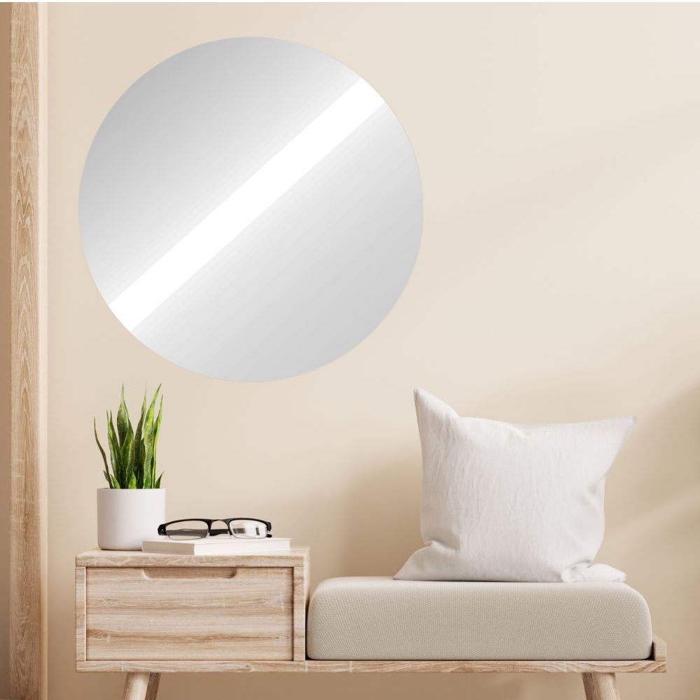 Puristischer Spiegel ENJA 50cm rahmenlos 4mm ESG-Sicherheitsglas