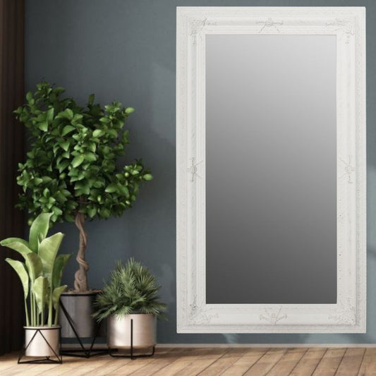 Pompöser Antik Spiegel EVEN 180x100cm Antik-White 15cm Holzrahmen