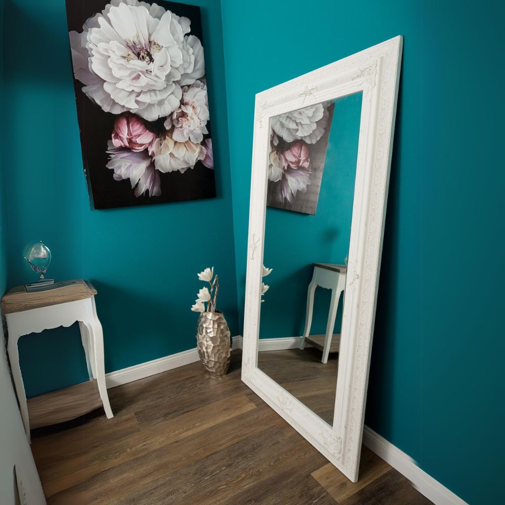 Pompöser Antik Spiegel EVEN 180x100cm Antik-White 15cm Holzrahmen