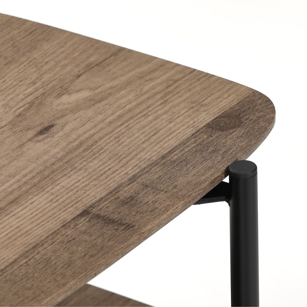 Moderner Beistelltisch PINA 60cm taupe Pinien-Optik Pflanzsäule