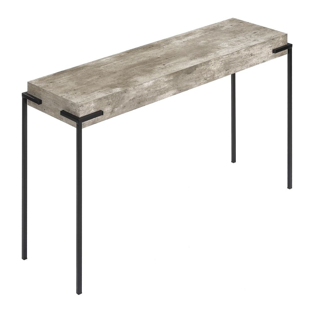 Design Konsolentisch CRETO 120cm grau Beton-Optik Metallgestell