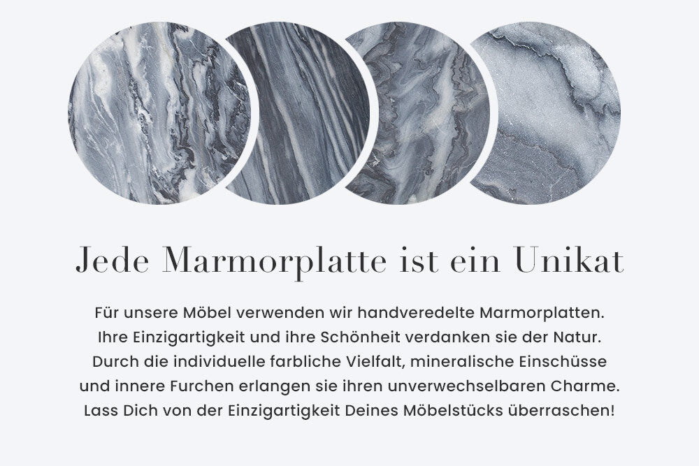 Elegantes Beistelltisch 2er Set MARMO 55cm Marmor-Dekor