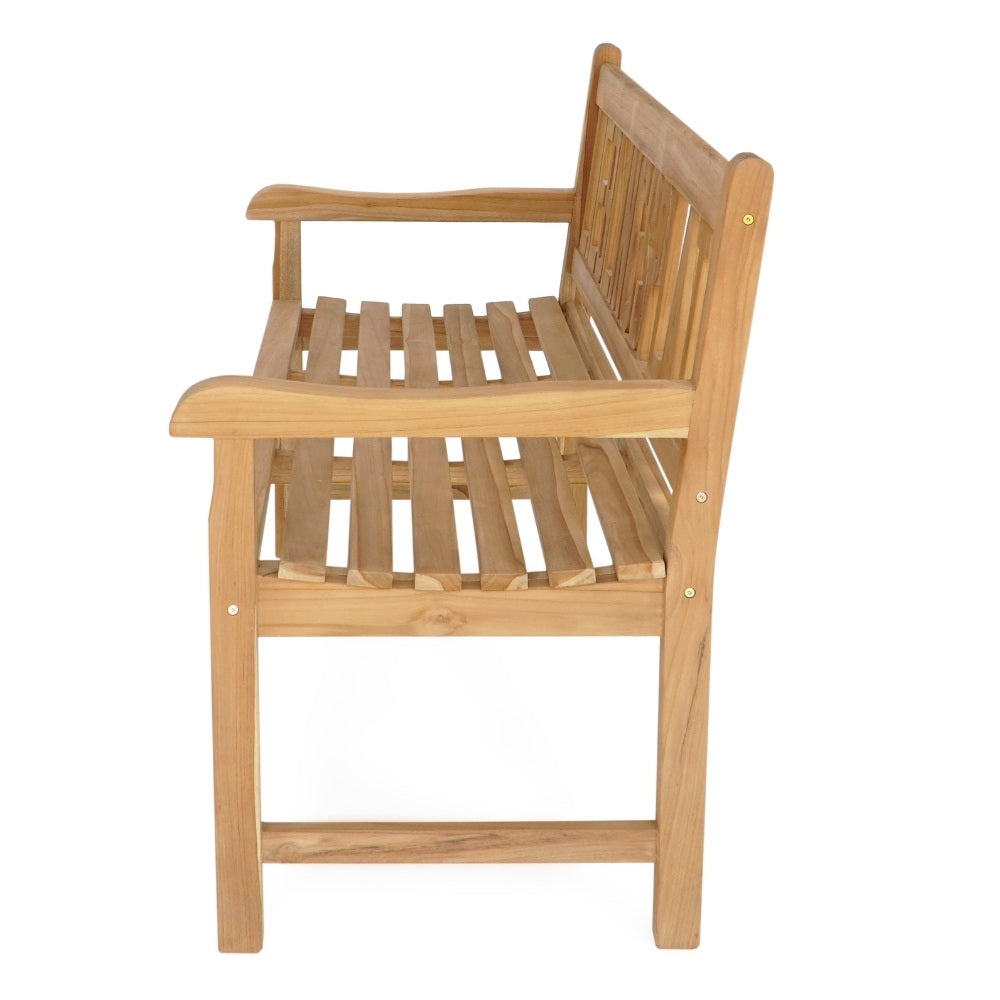 Massive Teak Sitzbank LIEBLINGSPLATZ 130cm Gartenbank Holzbank