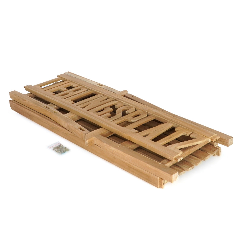 Massive Teak Sitzbank LIEBLINGSPLATZ 130cm Gartenbank Holzbank