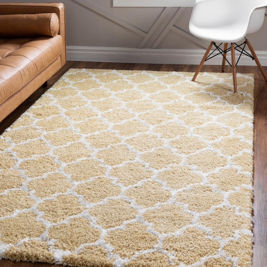 Teppich MARA Shaggy Rechteckig Narzissen-Gelb diverse Größen
