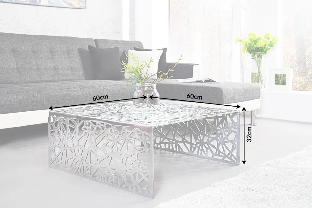 Design Couchtisch RIAS Aluminium ca.60cm silber