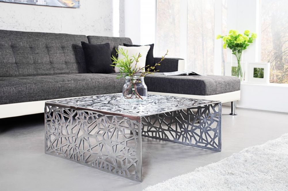 Design Couchtisch RIAS Aluminium ca.60cm silber