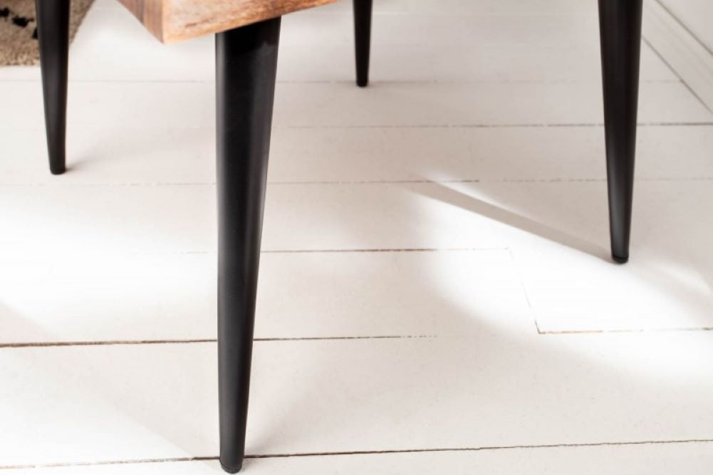 Industrie-Design Couchtisch RANIC ca.60cm Akazie Baumkante