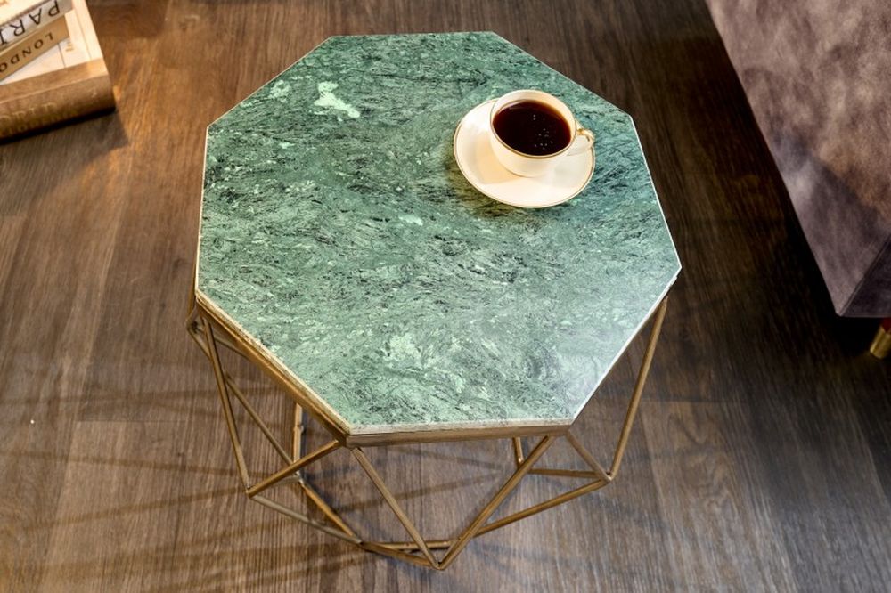 Exklusiver Beistelltisch BIJOUX ca.50cm grün Marmor