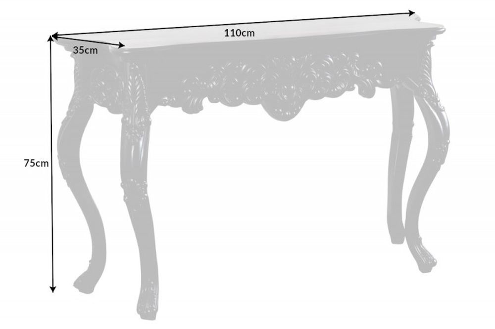 Barocke Konsole KINGDOM 110cm schwarz
