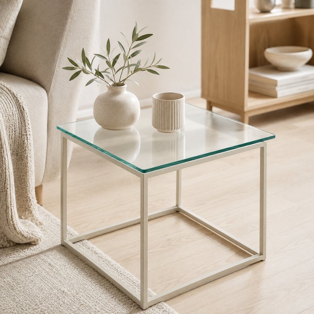 Glasplatte TERRY 60x60cm Quadratisch Gehärtetes Glas 8mm Stärke