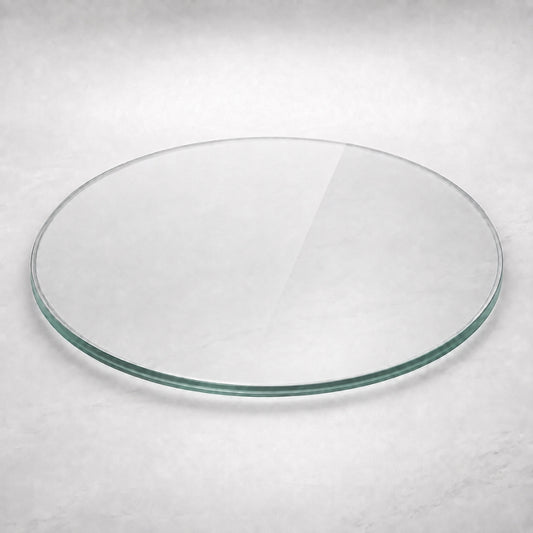 Glasplatte TERRY 90cm Rund Gehärtetes Glas Bodenplatte