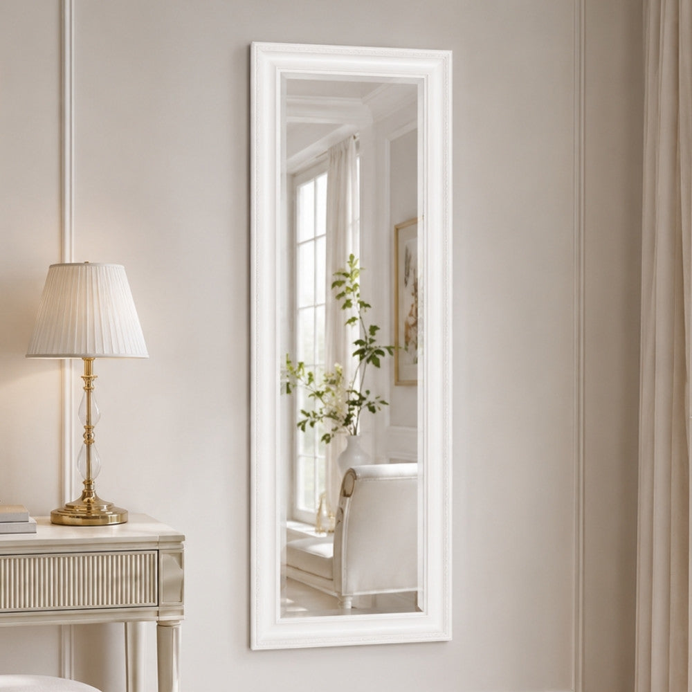 Eleganter Spiegel COPIA Pur-Weiß 140x50cm Holzrahmen