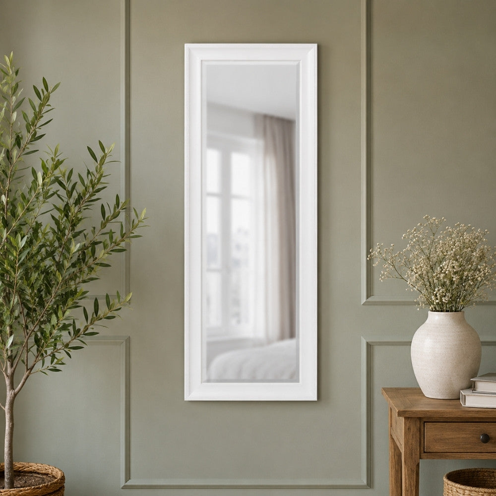 Eleganter Spiegel COPIA Pur-Weiß 140x50cm Holzrahmen