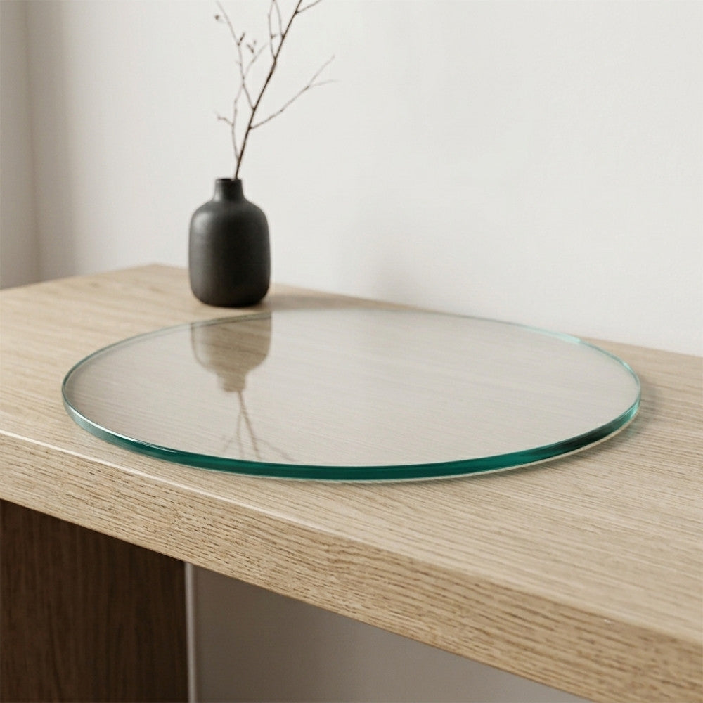 Glasplatte TERRY 60cm Rund 8mm Gehärtetes Glas