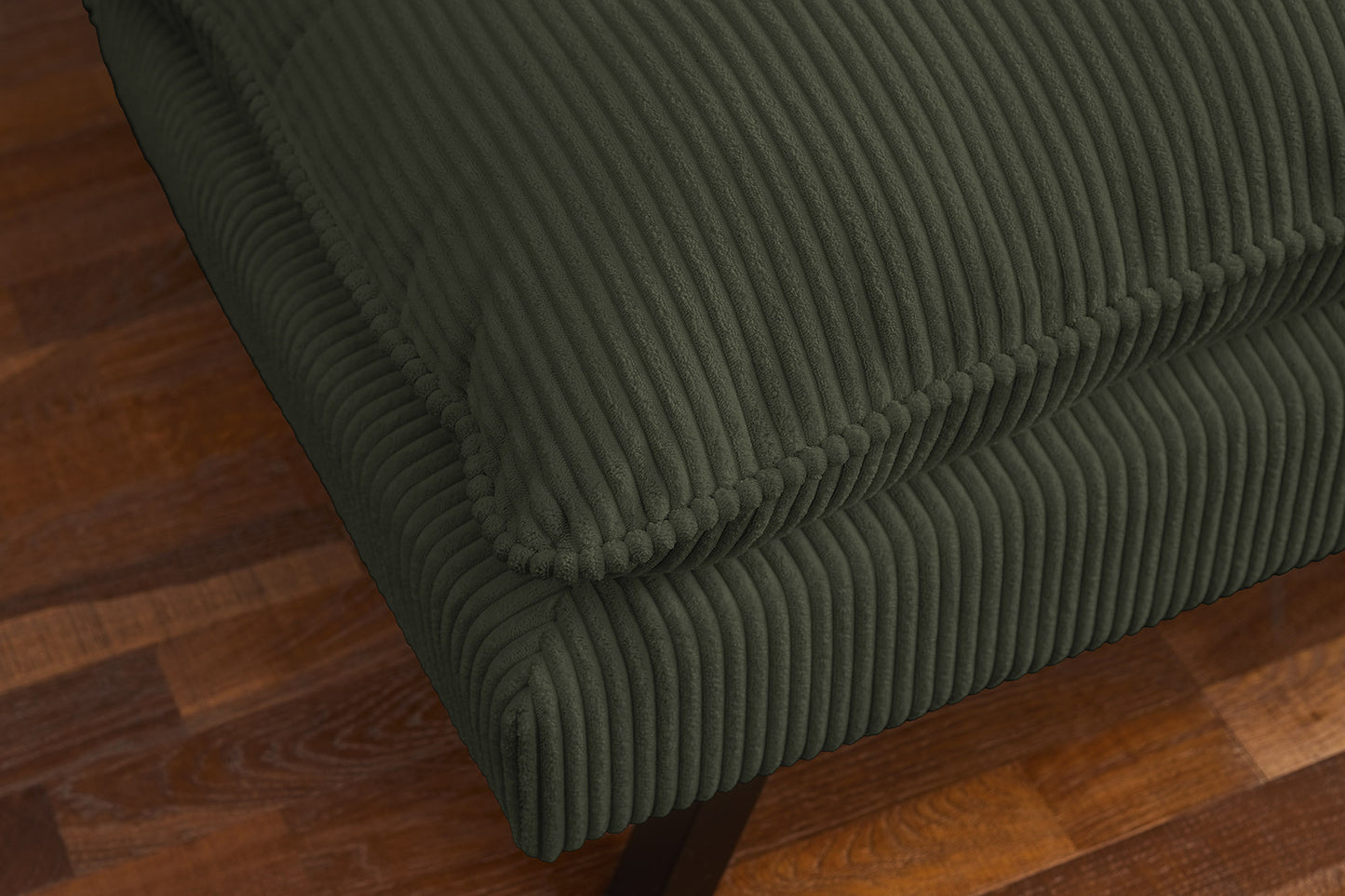 Schlafsofa CAPULO Grün Cord 190cm 3-Sitzer Couch modern
