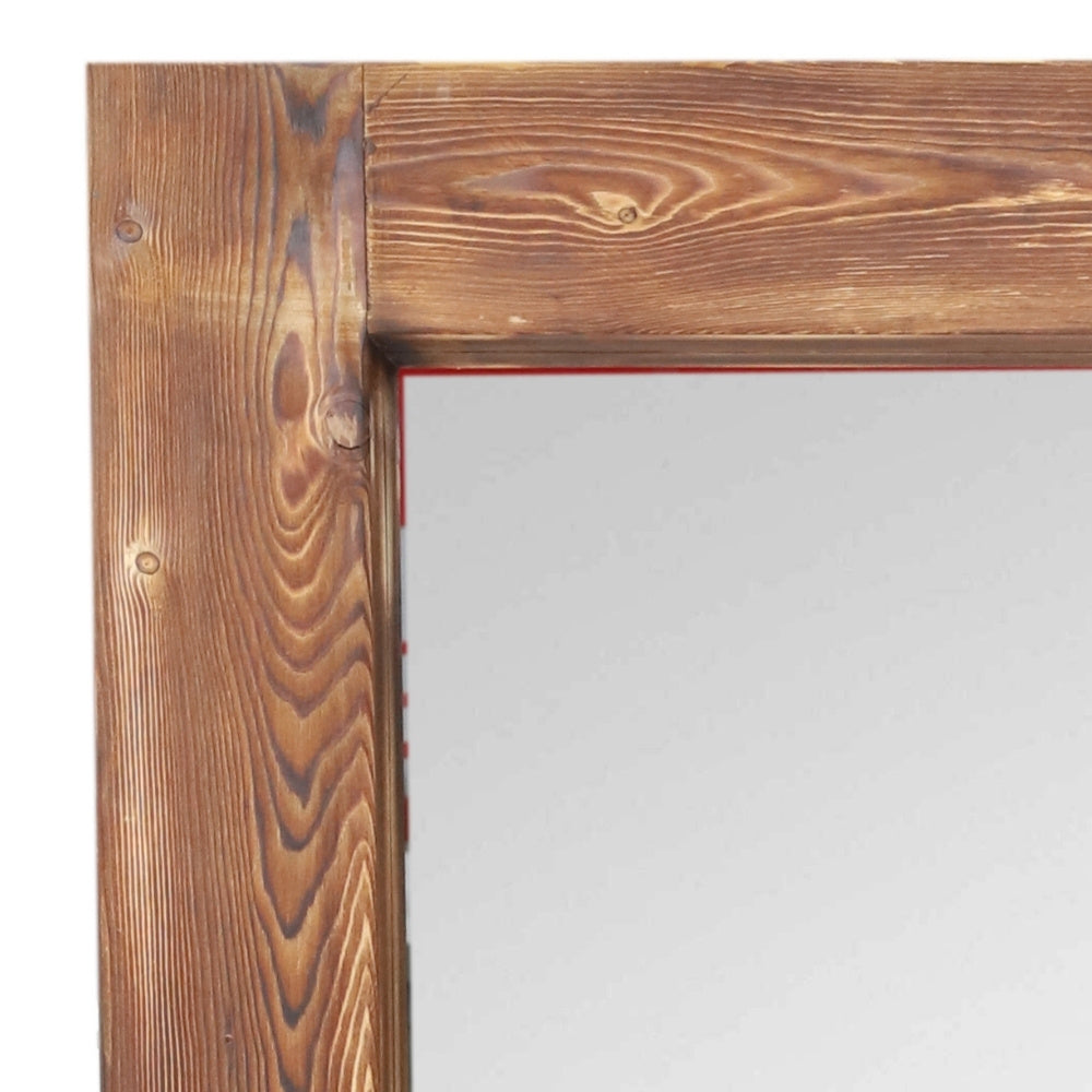 Massivholz-Spiegel HARMONY mit Ablagen 180cm Pinie geflammt