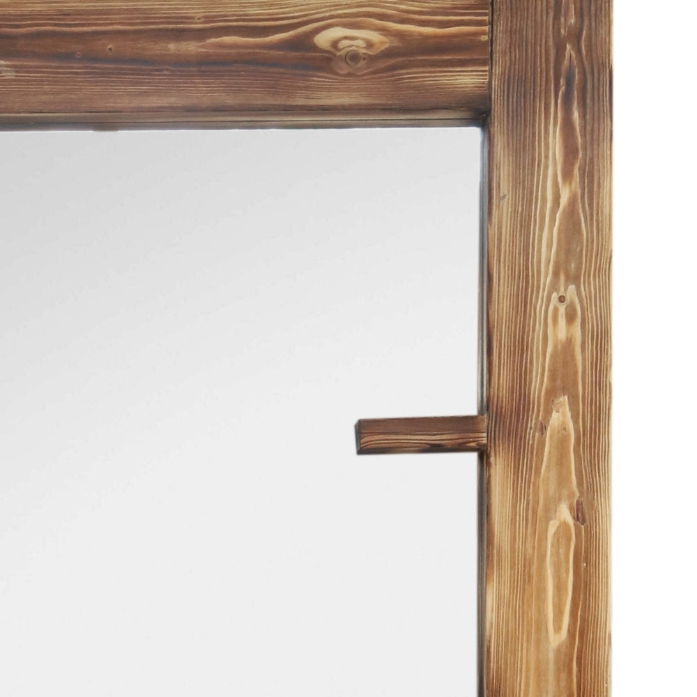 Massivholz-Spiegel HARMONY mit Ablagen 180cm Pinie geflammt